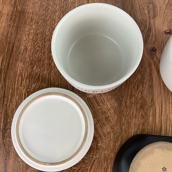 Hearth & Hand with Magnolia White pepper and Salt Stoneware with spoon rest - Picture 6 of 13